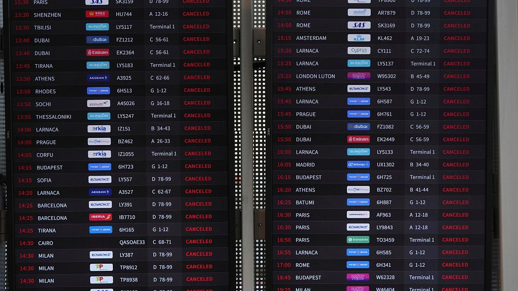¿Dónde están cerrados los aeropuertos y los vuelos cancelados o suspendidos?