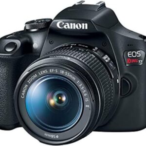 Câmera DSLR Rebel Rebel T7 Canon com lente de 18 a 55 mm | Wi-Fi interno | Sensor CMOS de 24,1 MP | Digic 4+ Image Processor e Full HD Videos
