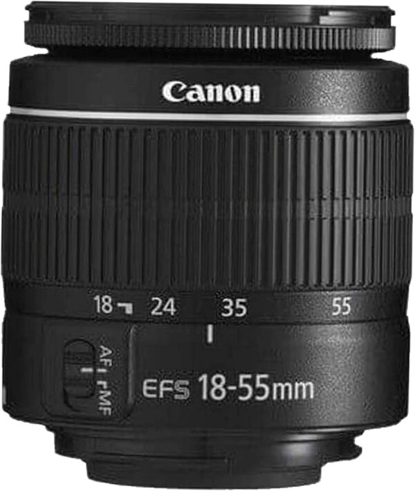 Câmera DSLR da Canon EOS 2000d/Rebel T7 com EF-S 18-55mm f/3.5-5.6 Lente Zoom + Memória de 64 GB, Luz de Vídeo LED, Case, Gripster Tripod e More (Bundle essencial) (renovado) - Imagem 3