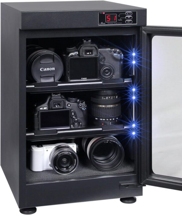 Toque em 38L de controle de gabinete seco de controle de controle de LED automático 38L para lente de câmera DSLR - Imagem 9