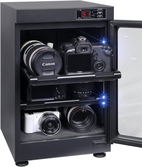 Toque em 38L de controle de gabinete seco de controle de controle de LED automático 38L para lente de câmera DSLR - Imagem 10