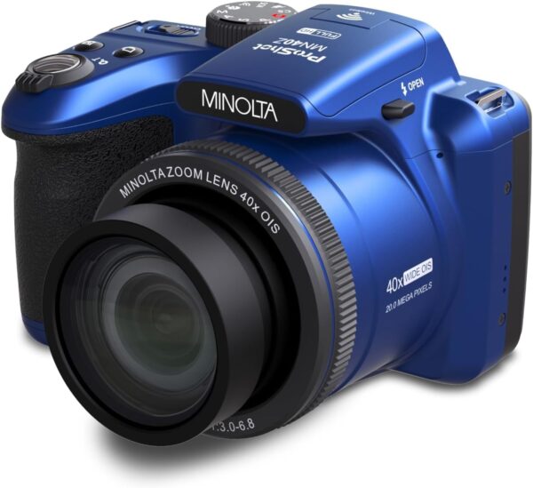 Câmera digital Minolta MN40Z 20MP-Zoom óptico 40x, vídeo de 1080p FHD, 3,0 "LCD, Wi-Fi, Detecção de rosto/sorriso/pisca-azul - Image 7