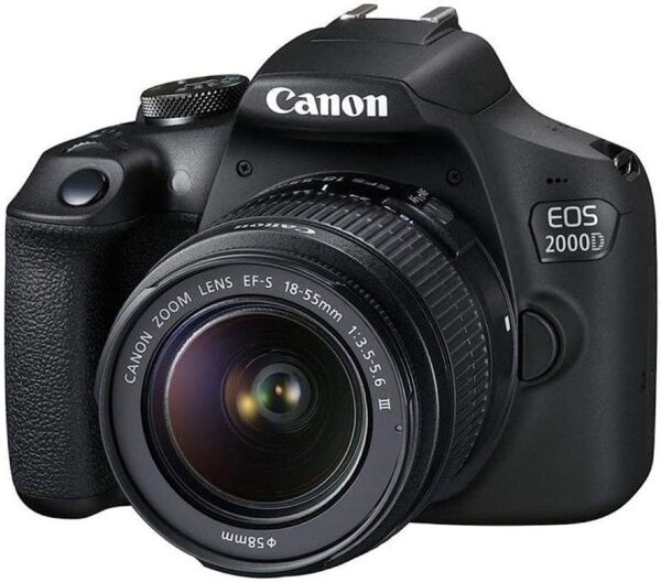 Câmera DSLR da Canon EOS 2000d/Rebel T7 com EF-S 18-55mm f/3.5-5.6 Lente 3 Kit de lente: memória de 128 GB + ângulo largo + telefoto + flash - Image 4