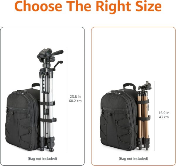 Amazon Basics 50-inch Lightweight Portable Camera Mount Tripod Stand with Bag, for Travel Photography, Champagne - Image 6
