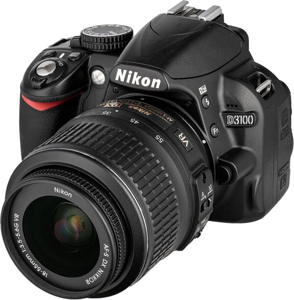 Câmera DSLR da Nikon D3100 14.2MP com AF-S DX 18-55mm f/3.5-5.6 VR Lente Zoom-(preto) (descontinuado) (renovado)