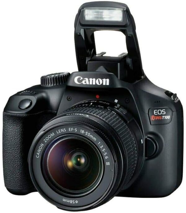Canon EOS Rebel T100 / 4000D DSLR Camera (w/ 18-55 III) (Renewed) - Image 2