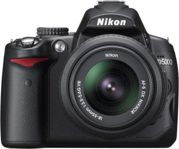 Nikon D5000 12.3 MP DX Digital SLR Camera with 18-55mm f/3.5-5.6G VR Lens and 2.7-inch Vari-Angle LCD (Renewed)