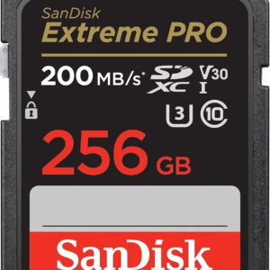 Sandisk 256 GB Extreme Pro SDXC UHS-I Memory Card-C10, U3, V30, 4K UHD, cartão SD-sdsdxxd-256g-gn4in, cinza escuro/preto
