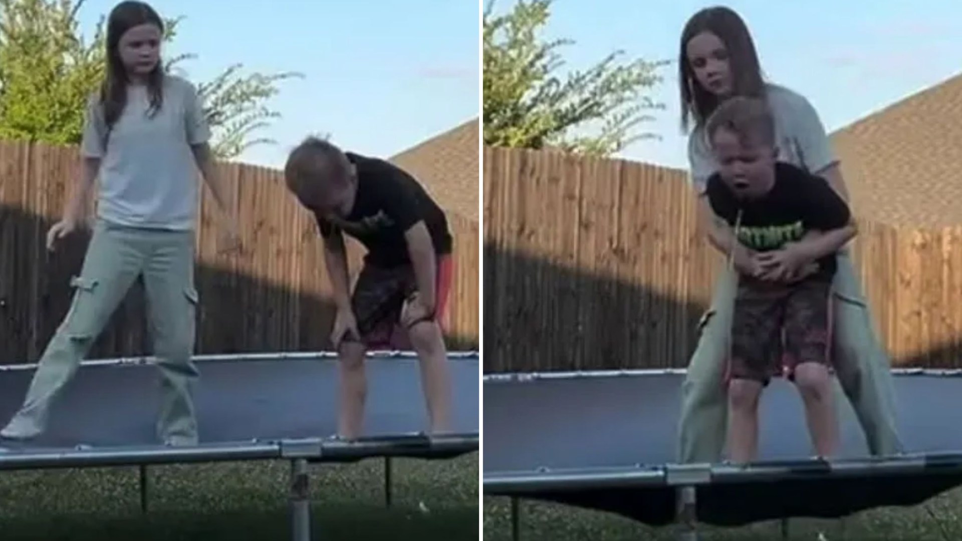 Incredible moment hero sister, 10, stops younger brother, 7, from choking as quick thinking action saves his life