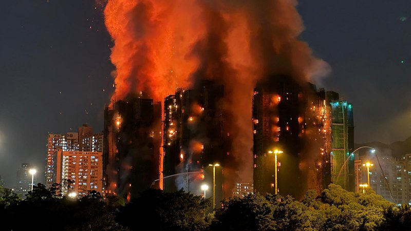 Hong Kong apartment fire in Tai Po puts bamboo scaffolding in spotlight